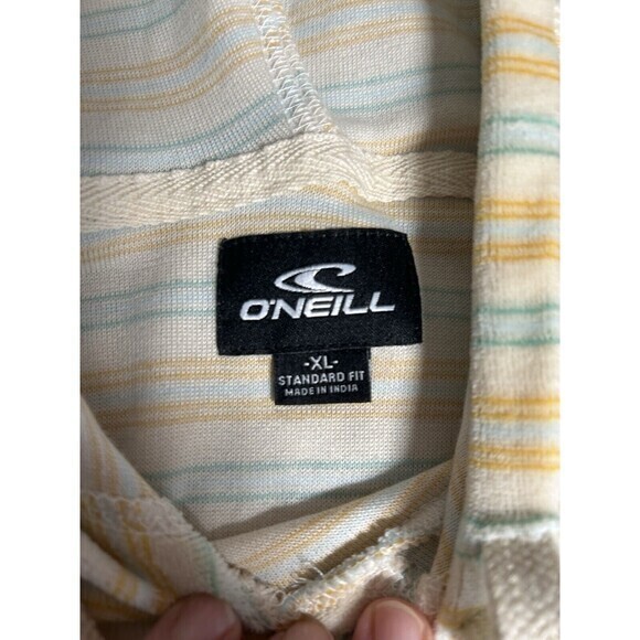 O'Neill‎ Newland Pullover Hoodie - Unisex XL Striped Kangaroo Pocket Y2K - Picture 5 of 8